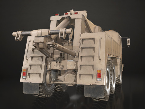 Military Truck V2 - Wrecker 3D Model