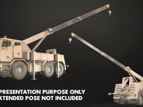 Military Truck V2 - Wrecker 3D Model