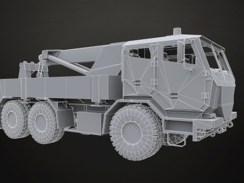 Military Truck V2 - Wrecker 3D Model