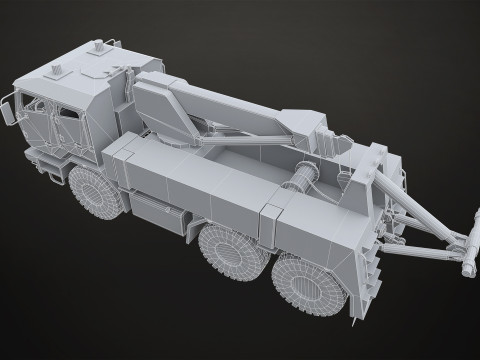 Military Truck V2 - Wrecker 3D Model