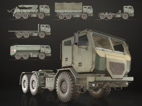 Military Truck V2 - Pack 1 Modelo 3D