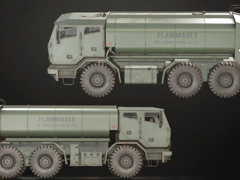 Military Truck V2 - Pack 1 3D Model