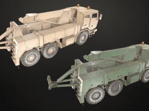 Military Truck V2 - Pack 1 3D Model