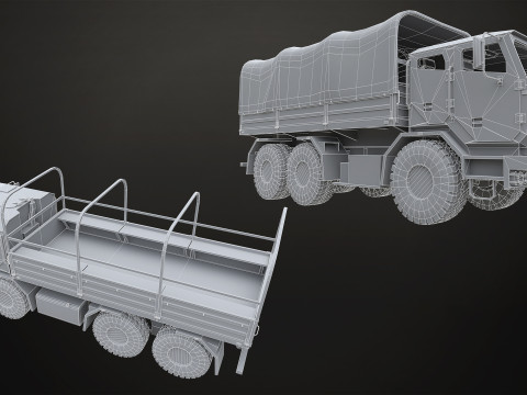 Military Truck V2 - Pack 1 Modello 3D