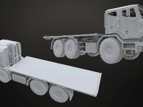 Military Truck V2 - Pack 1 3D Model