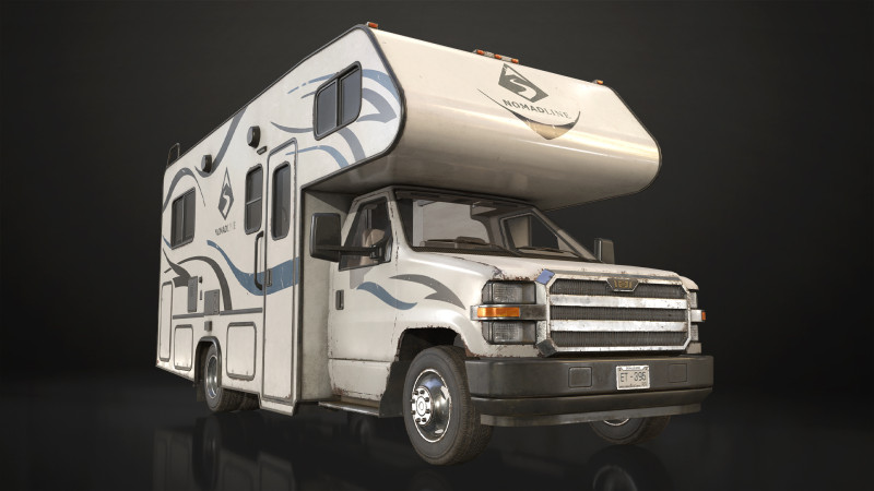 Class C RV Motorhome - Low Poly Modèle 3D .c4d .max .obj .3ds .fbx .stl .blend 