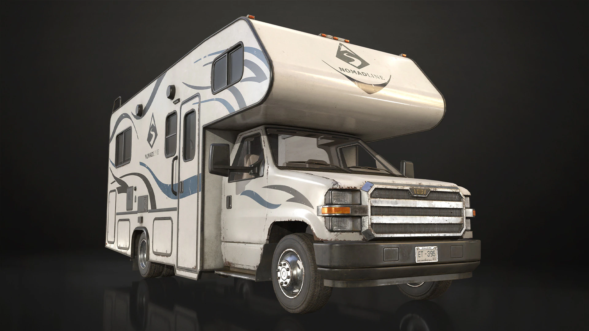 Class C RV Motorhome - Low Poly 3D Model .c4d .max .obj .3ds .fbx .stl .blend 