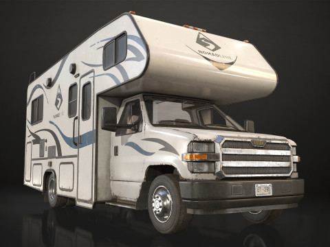 Class C RV Motorhome - Low Poly 3D Модель