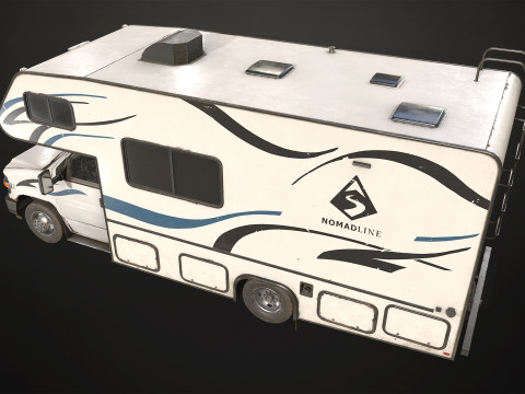 Class C RV Motorhome - Low Poly Modèle 3D