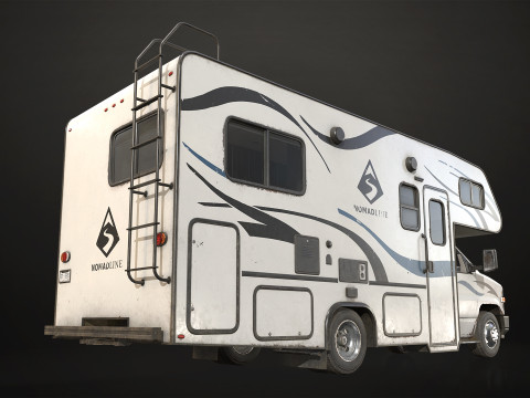 Class C RV Motorhome - Low Poly Modèle 3D