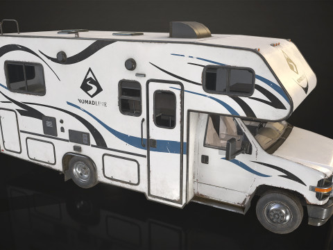 Class C RV Motorhome - Low Poly Modèle 3D