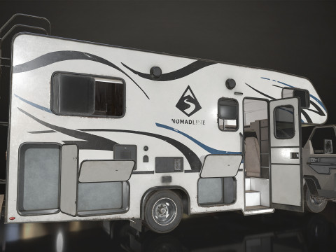 Class C RV Motorhome - Low Poly Modèle 3D