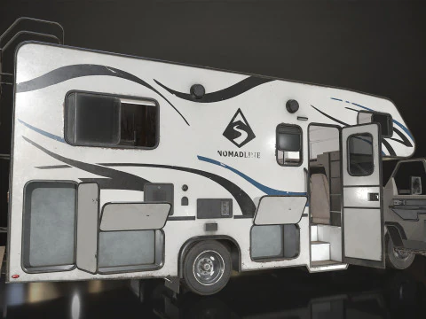 Class C RV Motorhome - Low Poly 3D Model