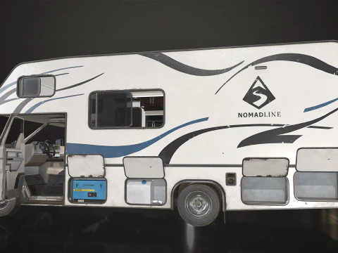 Class C RV Motorhome - Low Poly 3D Model