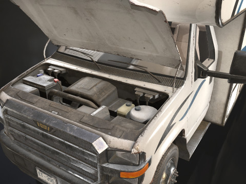 Class C RV Motorhome - Low Poly Modèle 3D