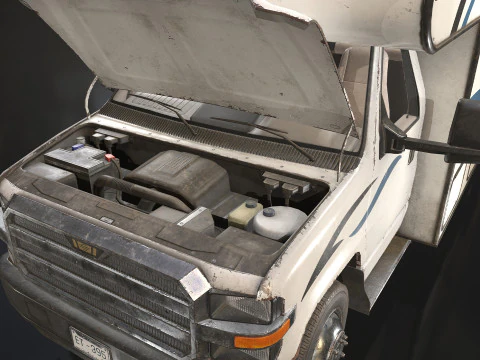 Class C RV Motorhome - Low Poly 3D Model