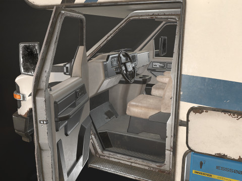Class C RV Motorhome - Low Poly Modèle 3D