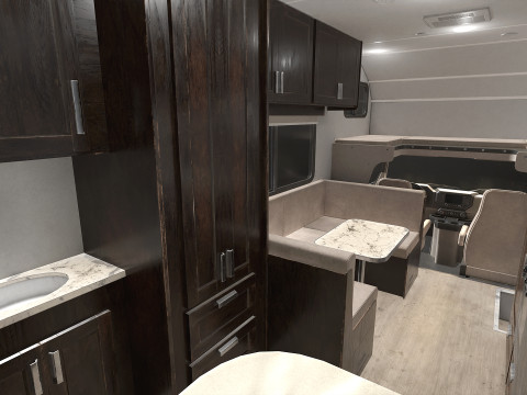 Class C RV Motorhome - Low Poly Modèle 3D