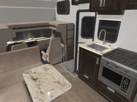 Class C RV Motorhome - Low Poly 3D Model