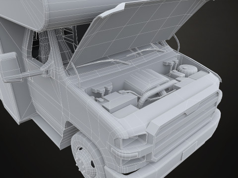Class C RV Motorhome - Low Poly Modèle 3D
