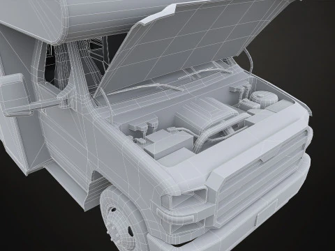 Class C RV Motorhome - Low Poly 3D Model