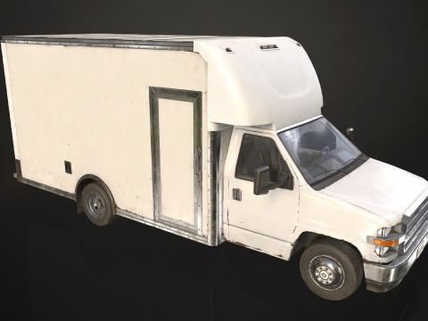 中型トラック V1 - ボックスバン 3Dモデル