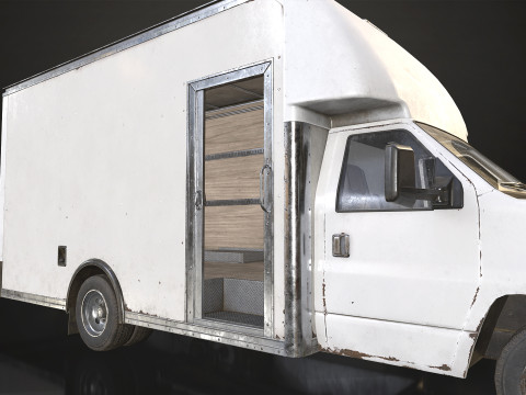 中型トラック V1 - ボックスバン 3Dモデル