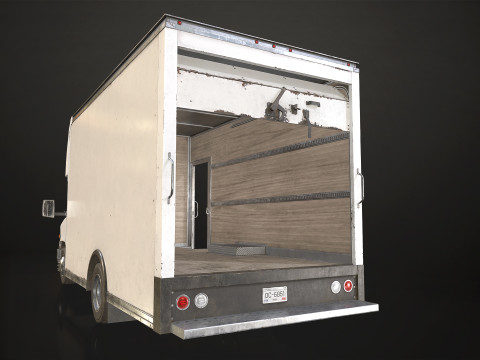 中型トラック V1 - ボックスバン 3Dモデル