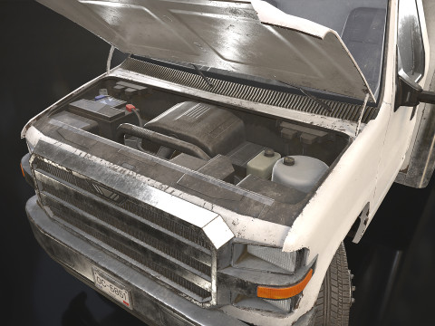 中型トラック V1 - ボックスバン 3Dモデル