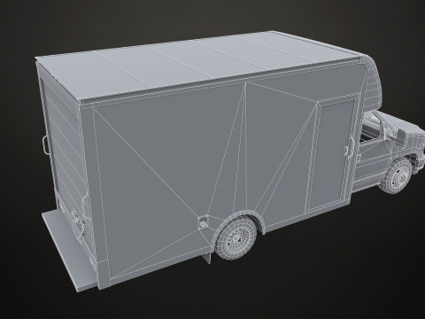 中型トラック V1 - ボックスバン 3Dモデル