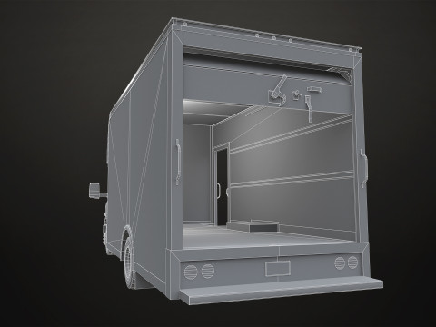 中型トラック V1 - ボックスバン 3Dモデル