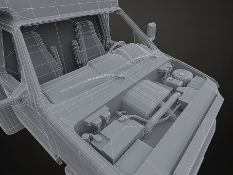 中型トラック V1 - ボックスバン 3Dモデル