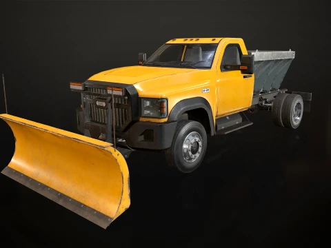 Camion moyen VX400S - Chasse-neige Modèle 3D