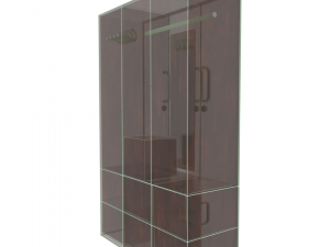 wooden wardrobe Modèle 3D