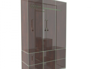 wooden wardrobe Modèle 3D