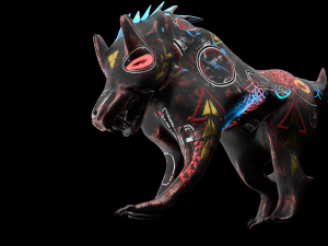 robo wolf sci-fi Model 3D
