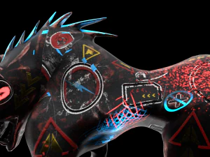 robo wolf sci-fi 3D Model
