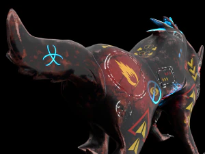 robo wolf sci-fi 3D Model