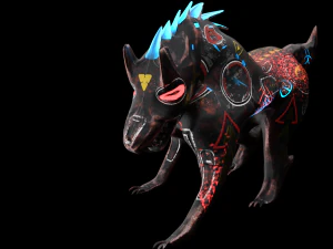robo wolf sci-fi 3D Model