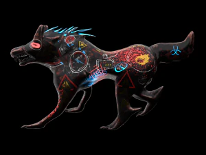 robo wolf sci-fi 3D Model
