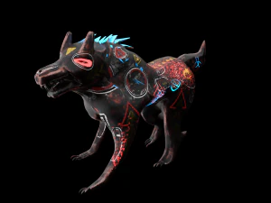 robo wolf sci-fi 3D Model