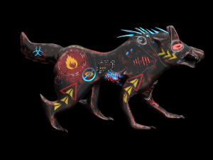 robo wolf sci-fi 3D Model
