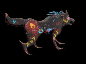 robo wolf sci-fi 3D Model