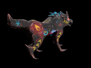 robo wolf sci-fi 3D Model