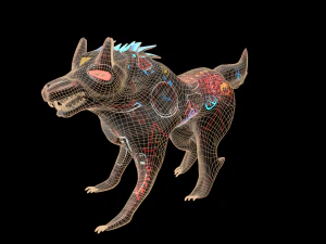 robo wolf sci-fi 3D Model