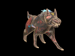 robo wolf sci-fi 3D Model