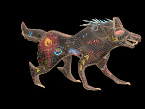 robo wolf sci-fi 3D Model