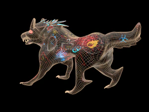 robo wolf sci-fi 3D Model