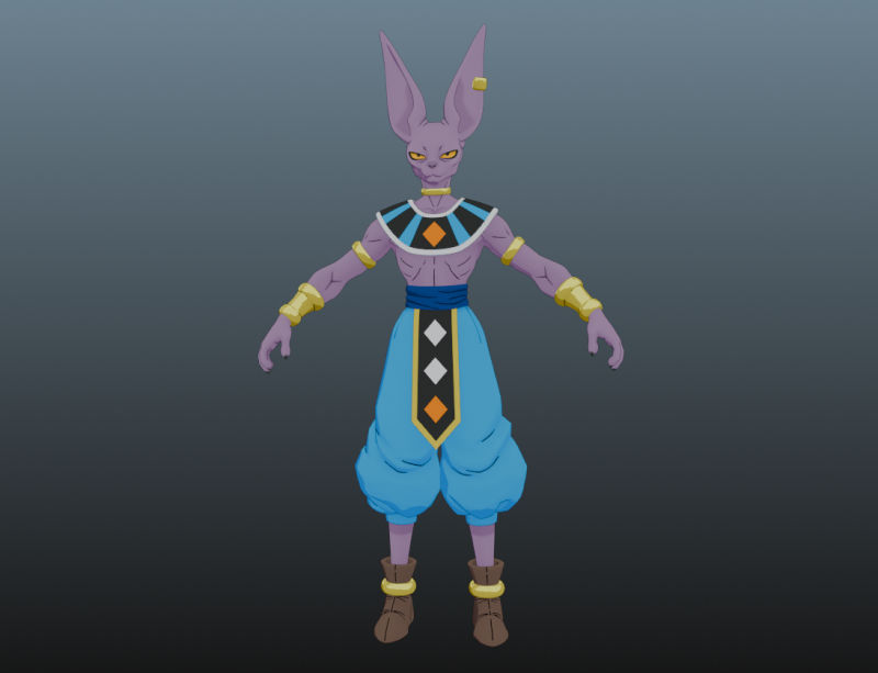 Beerus Dragon Ball for Blender Only 3D-Modell .c4d .max .obj .3ds .fbx .stl .blend 