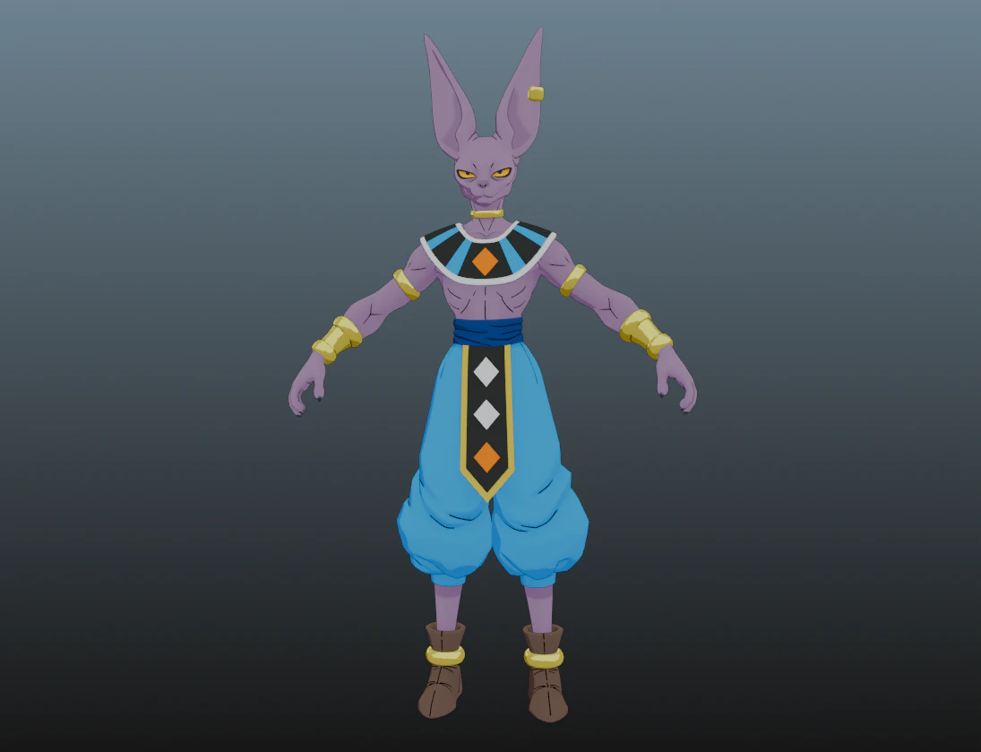 Beerus Dragon Ball for Blender Only 3D Model .c4d .max .obj .3ds .fbx .stl .blend 